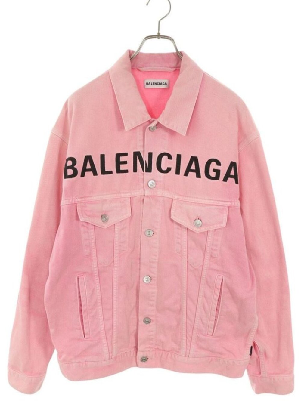 Balenciaga Logo Embroidery Denim Jacket 32